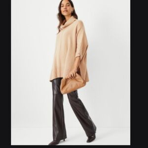 Ann Taylor Cashmere Turtleneck Poncho Sweater